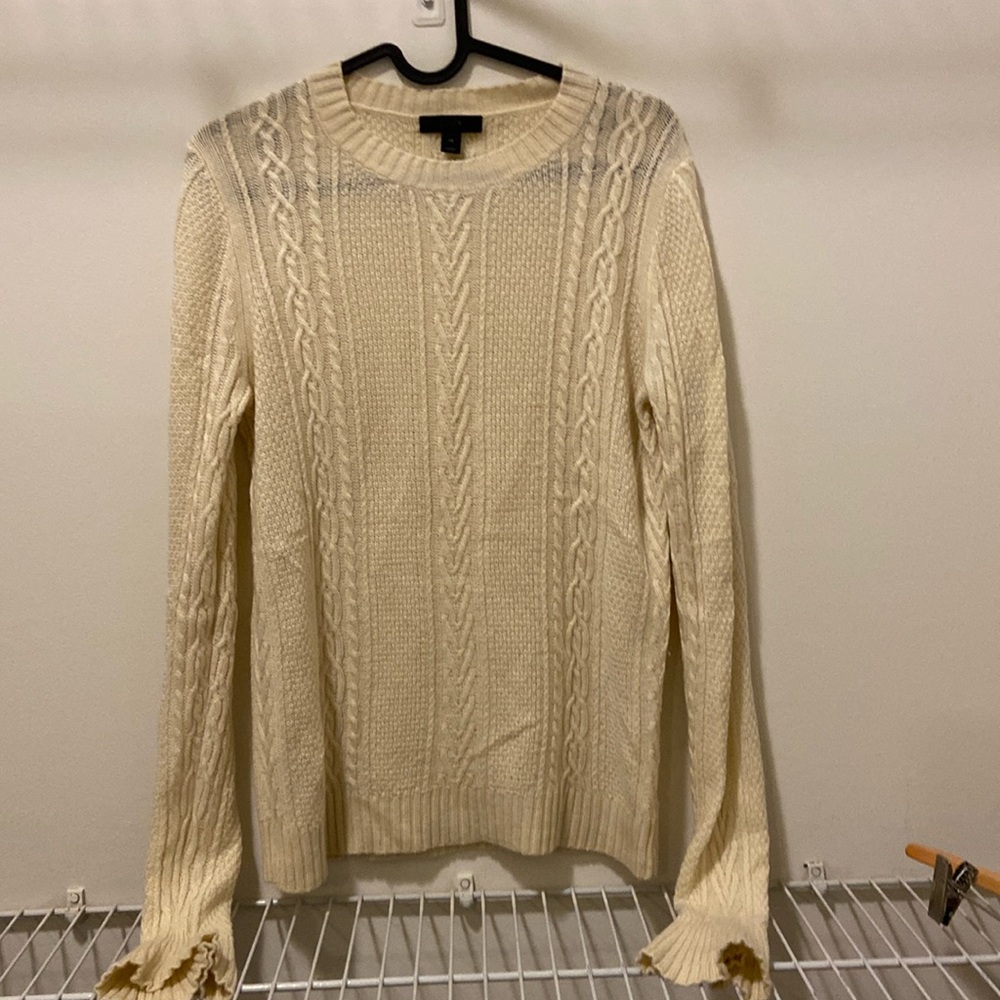 JCREW cream knitted sweater